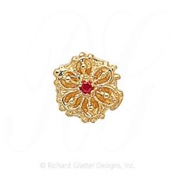 GS113 R - 14 Karat Gold Ruby Slide 